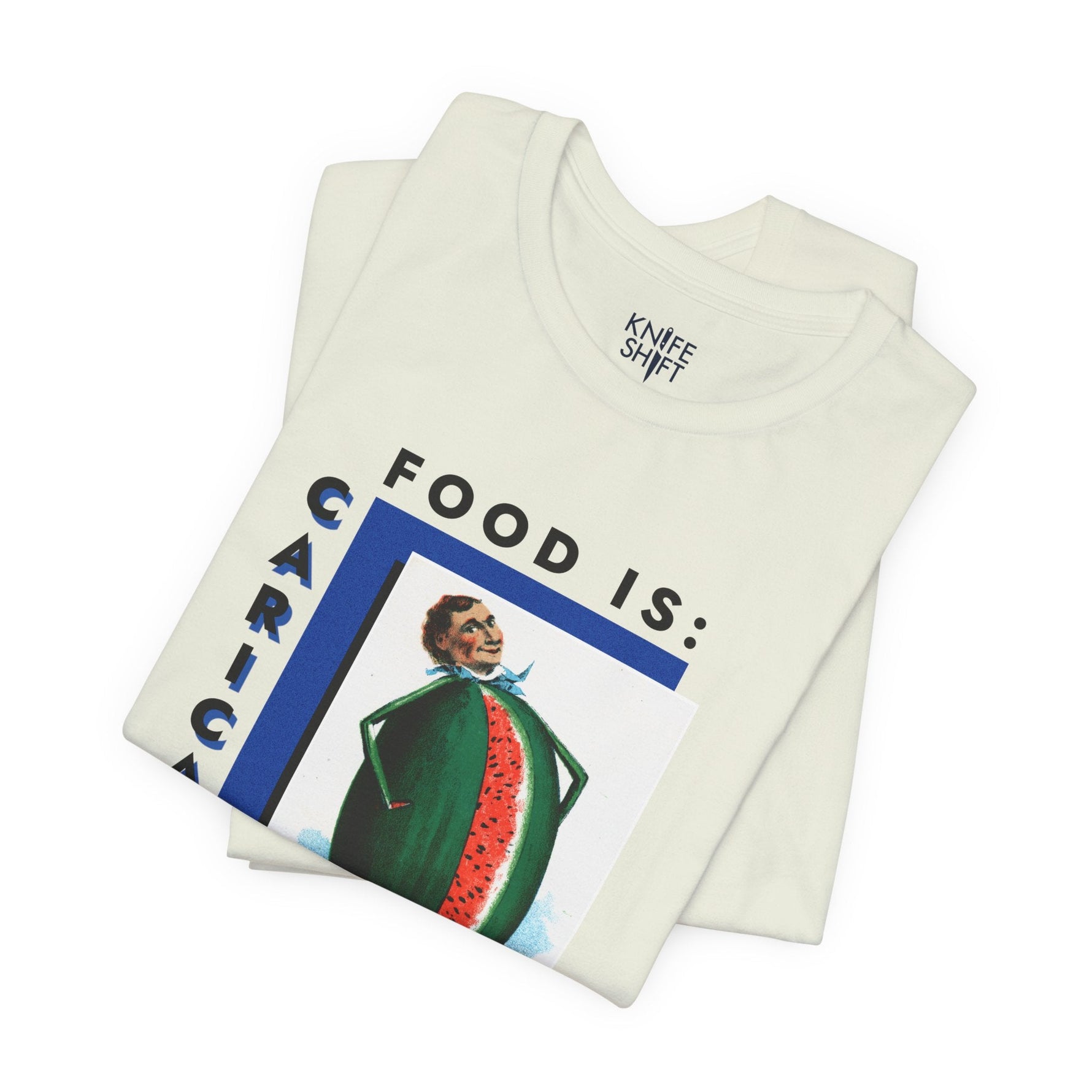 Food is: Caricature | Unisex T-Shirt - Watermelon Man-T-Shirt-gift ideas for foodies-Knife Shift
