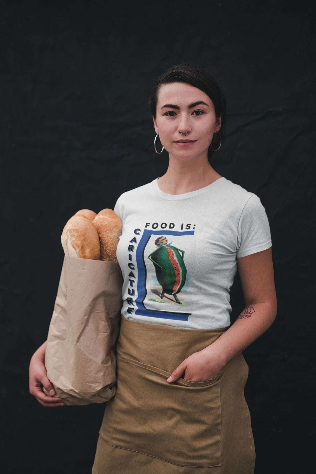 Food is: Caricature | Unisex T-Shirt - Watermelon Man-T-Shirt-gift ideas for foodies-Knife Shift