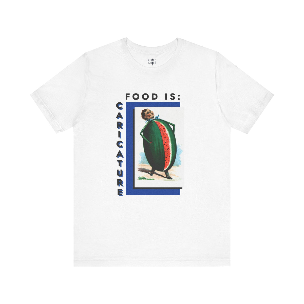 Food is: Caricature | Unisex T-Shirt - Watermelon Man-T-Shirt-gift ideas for foodies-Knife Shift