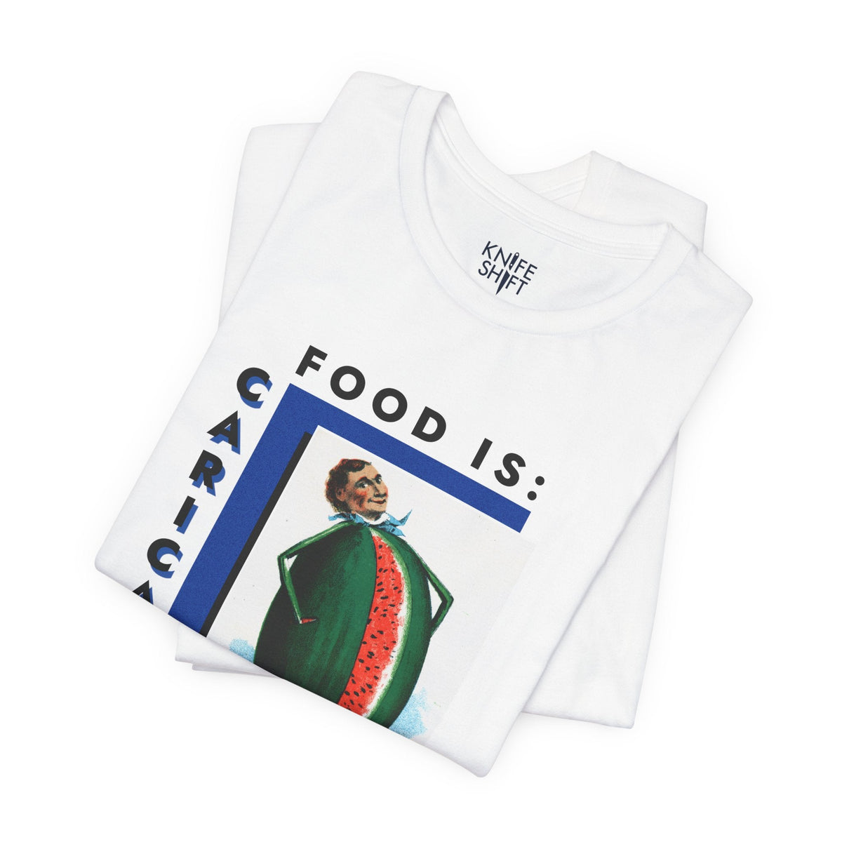 Food is: Caricature | Unisex T-Shirt - Watermelon Man-T-Shirt-gift ideas for foodies-Knife Shift