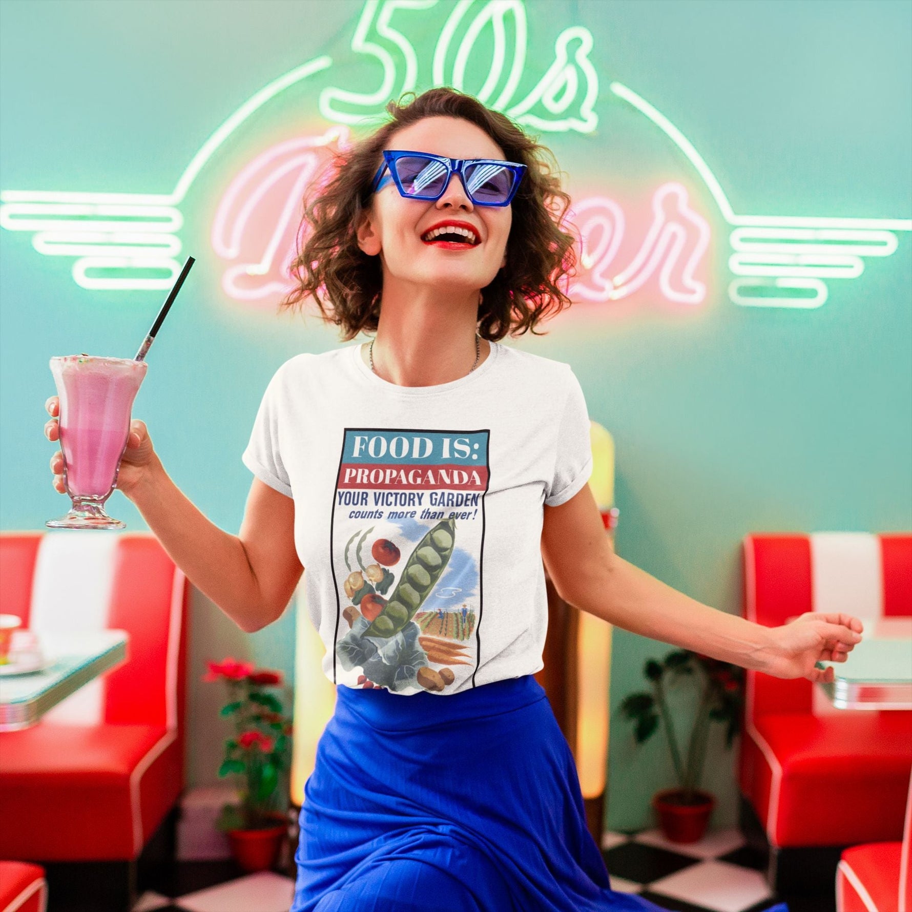 Food is: Propaganda | Unisex T-Shirt - WWII Victory Garden - Knife Shift