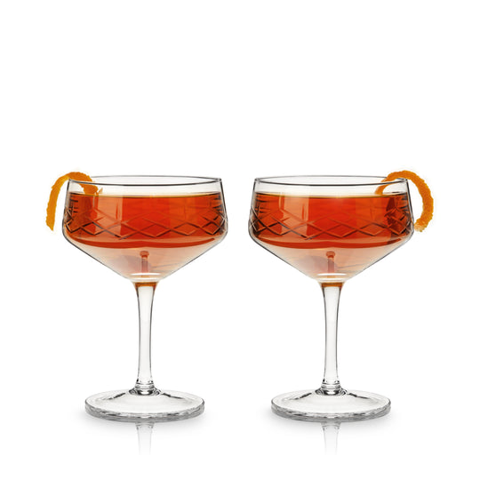 Admiral Crystal Coupe Glasses - Knife Shift