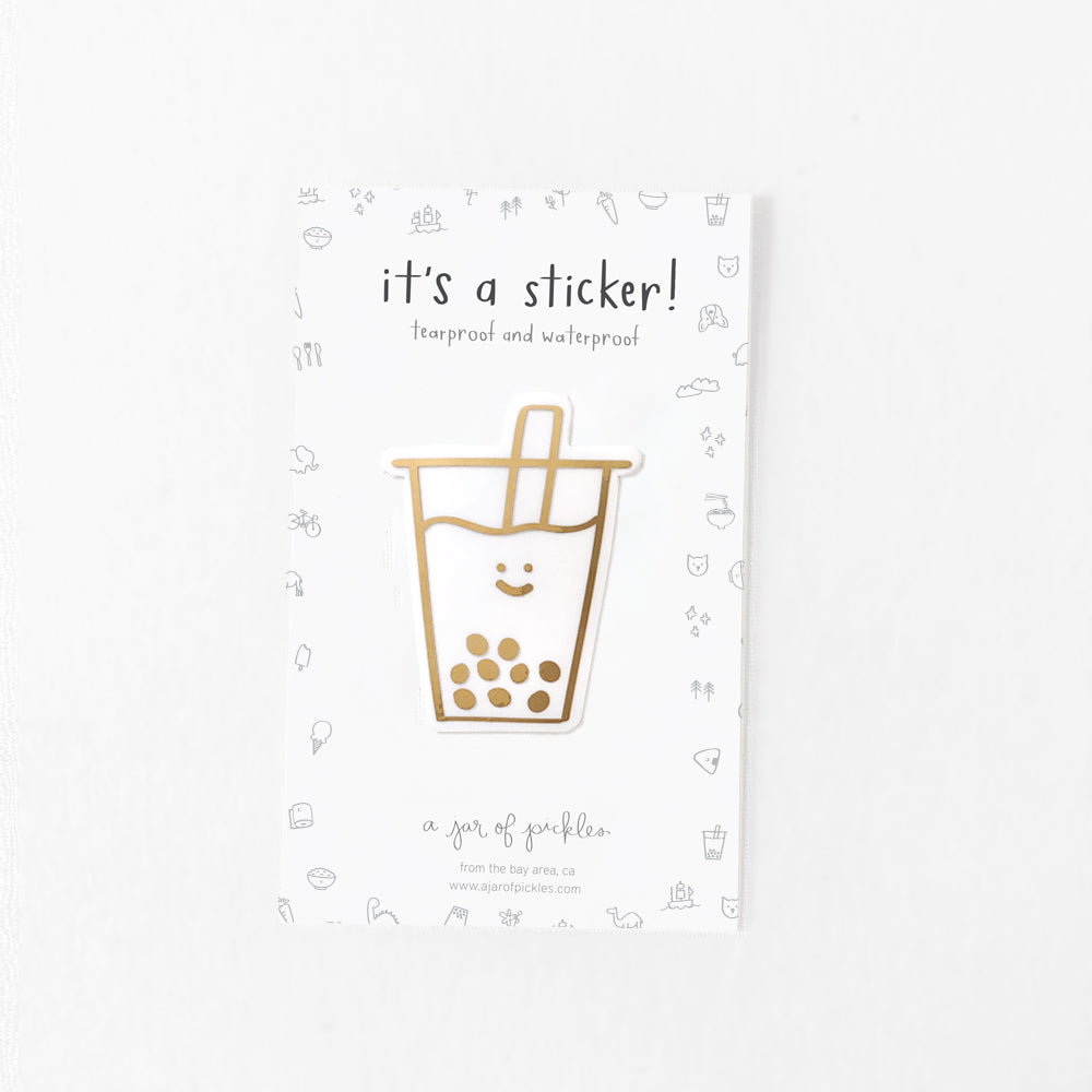 Boba Gold Foil Vinyl Sticker - Knife Shift