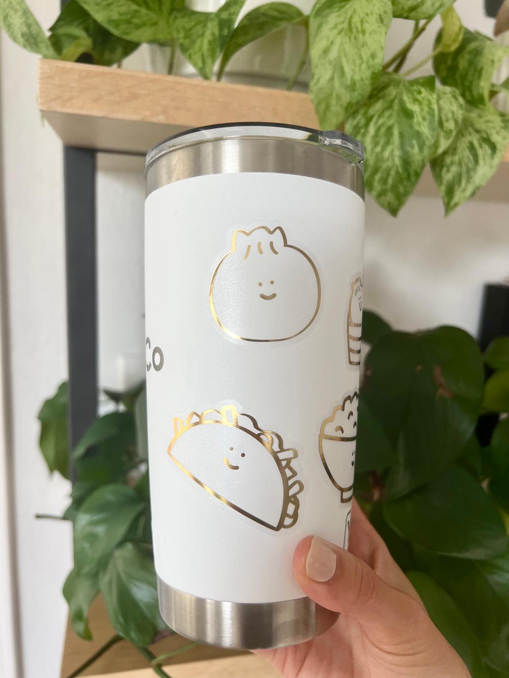 Bao Dumpling Gold Foil Vinyl Sticker - Knife Shift