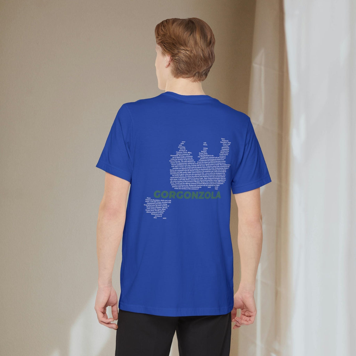 Gorgonzola Cheese Map - Pocket T-shirt-T-Shirt-gift ideas for foodies-Knife Shift