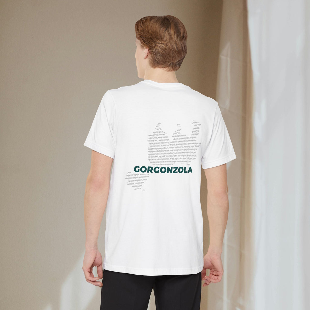 Gorgonzola Cheese Map - Pocket T-shirt-T-Shirt-gift ideas for foodies-Knife Shift