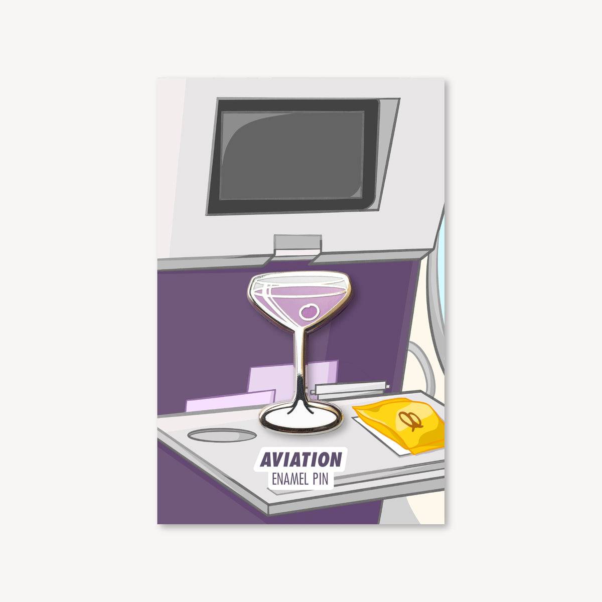 Aviation Cocktail Pin
