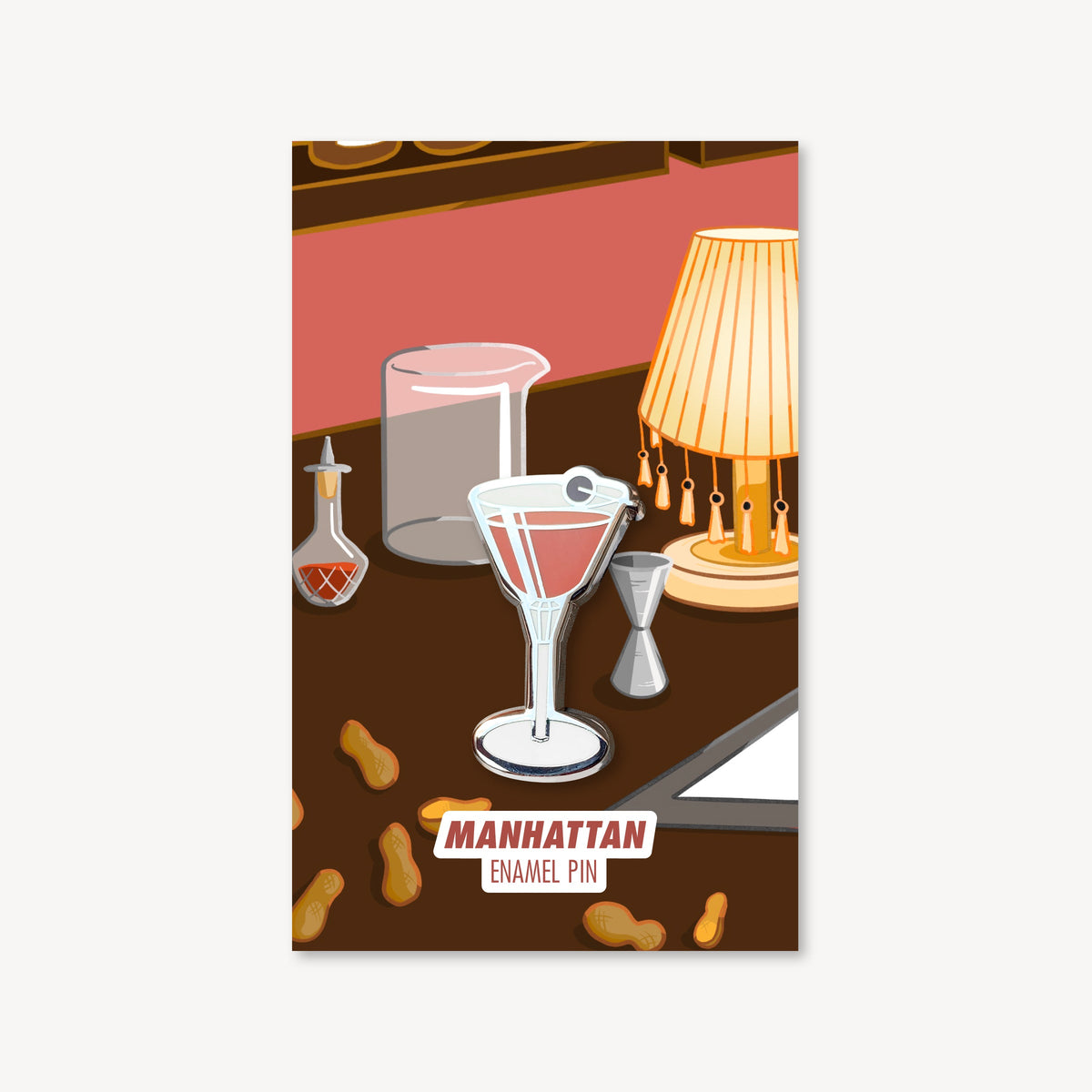 Manhattan Cocktail Pin