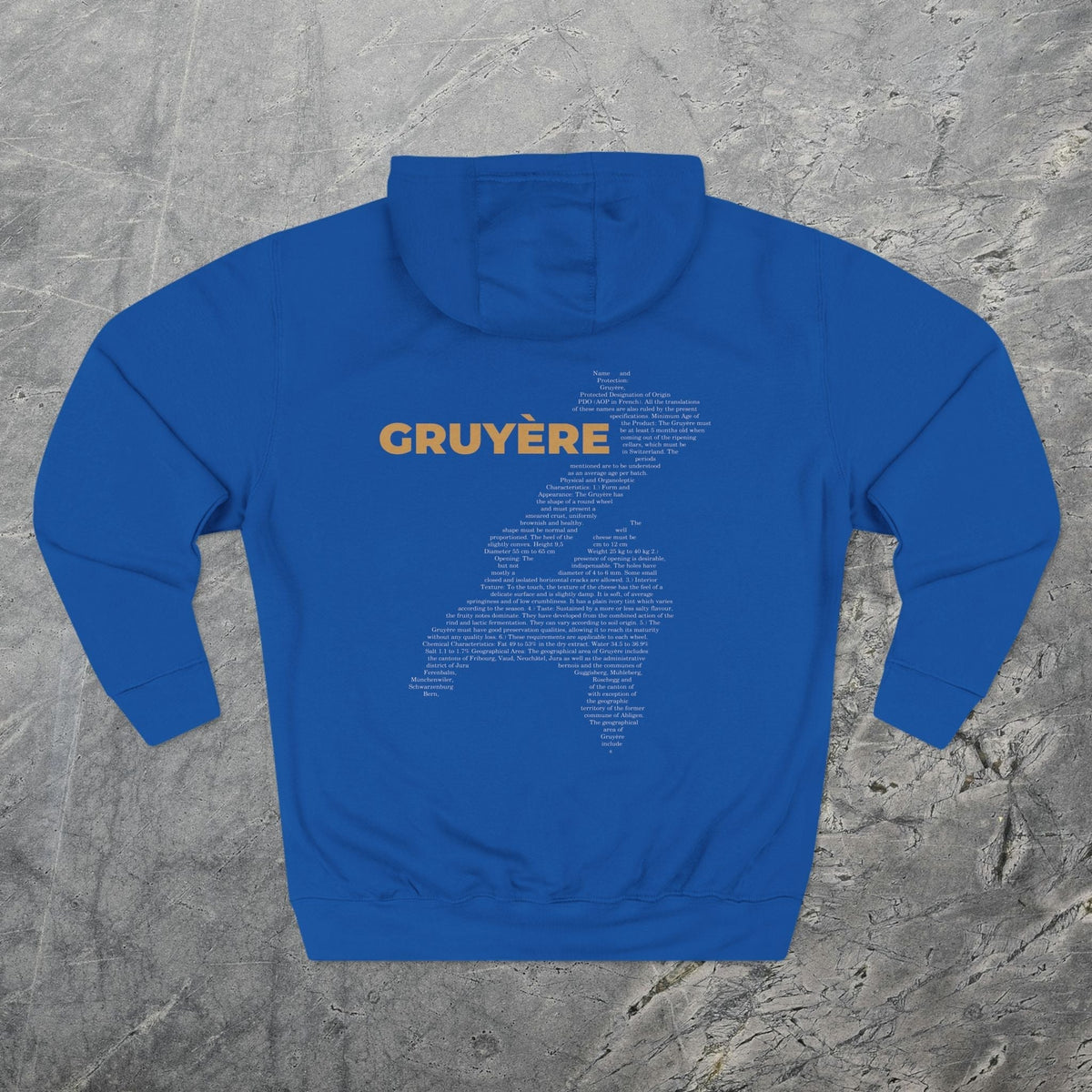 Gruyère Cheese Map - Midweight Hoodie-Hoodie-gift ideas for foodies-Knife Shift