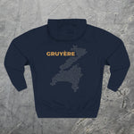 Gruyère Cheese Map - Midweight Hoodie-Hoodie-gift ideas for foodies-Knife Shift