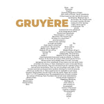 Gruyère Cheese Map - Midweight Hoodie-Hoodie-gift ideas for foodies-Knife Shift