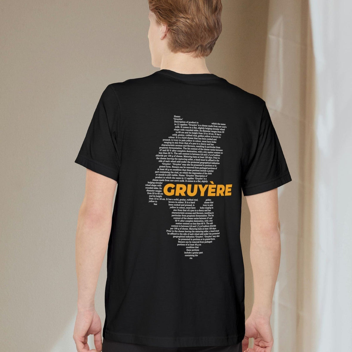 Gruyère Cheese Map - Pocket T-shirt-T-Shirt-gift ideas for foodies-Knife Shift