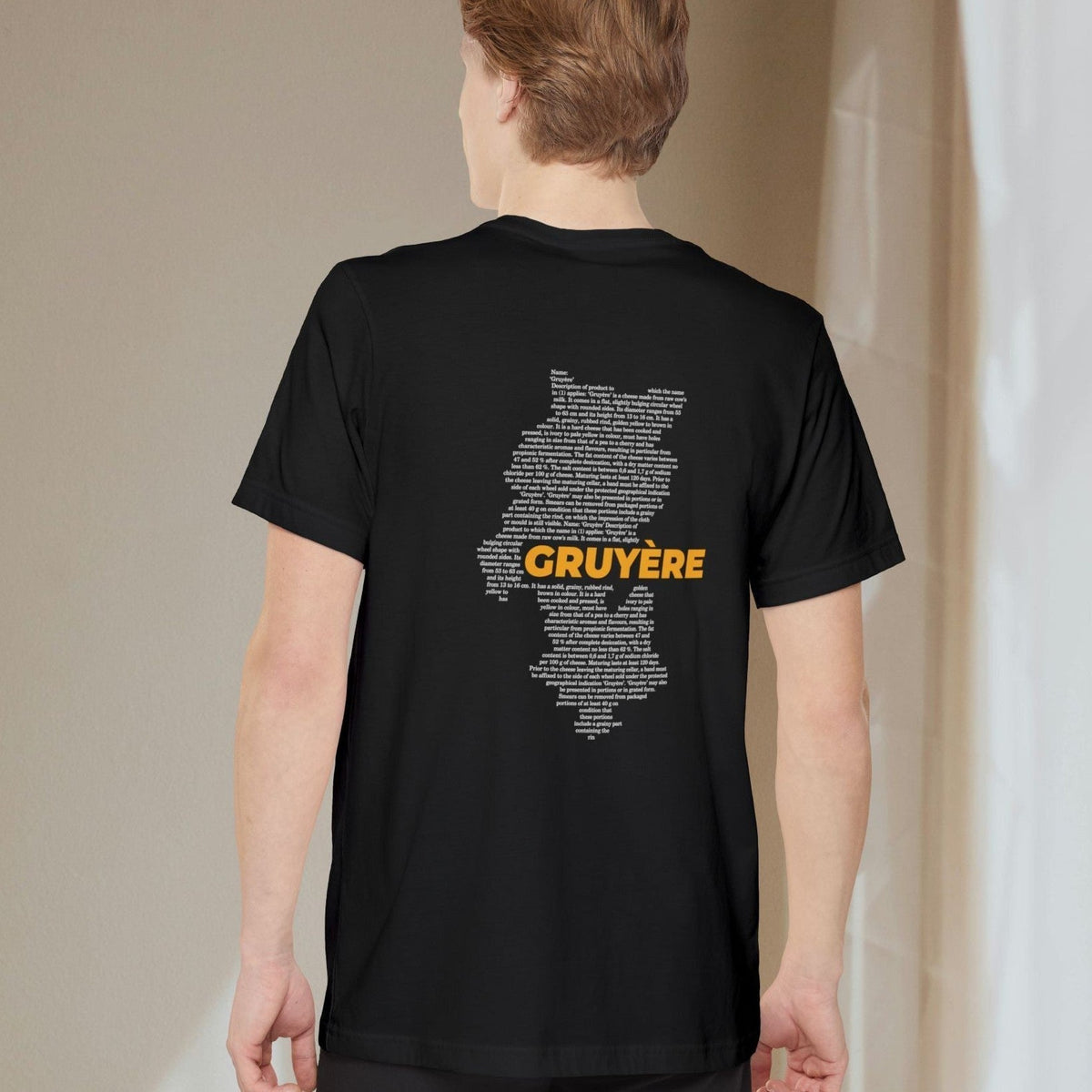 Gruyère Cheese Map - Pocket T-shirt-T-Shirt-gift ideas for foodies-Knife Shift