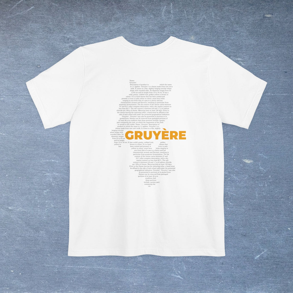 Gruyère Cheese Map - Pocket T-shirt-T-Shirt-gift ideas for foodies-Knife Shift