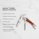 Admiral Corkscrew with Rosewood Handle - Knife Shift