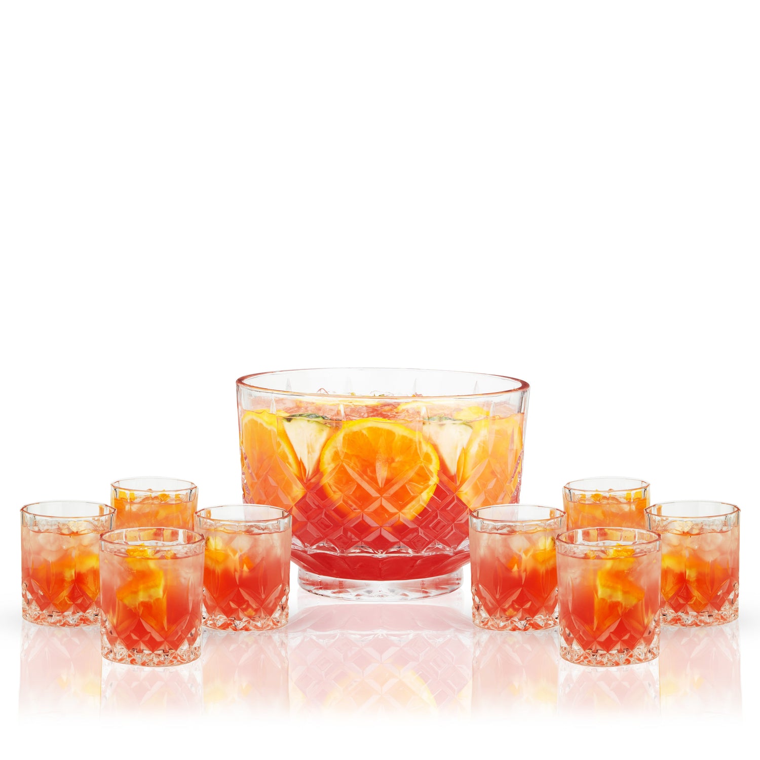 Admiral Crystal Punch Bowl and Tumbler Set - Knife Shift