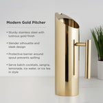Modern Stainless Steel Pitcher in Gold - Knife Shift