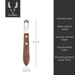 Professional Channel Knife with Walnut Wood Handle - Knife Shift