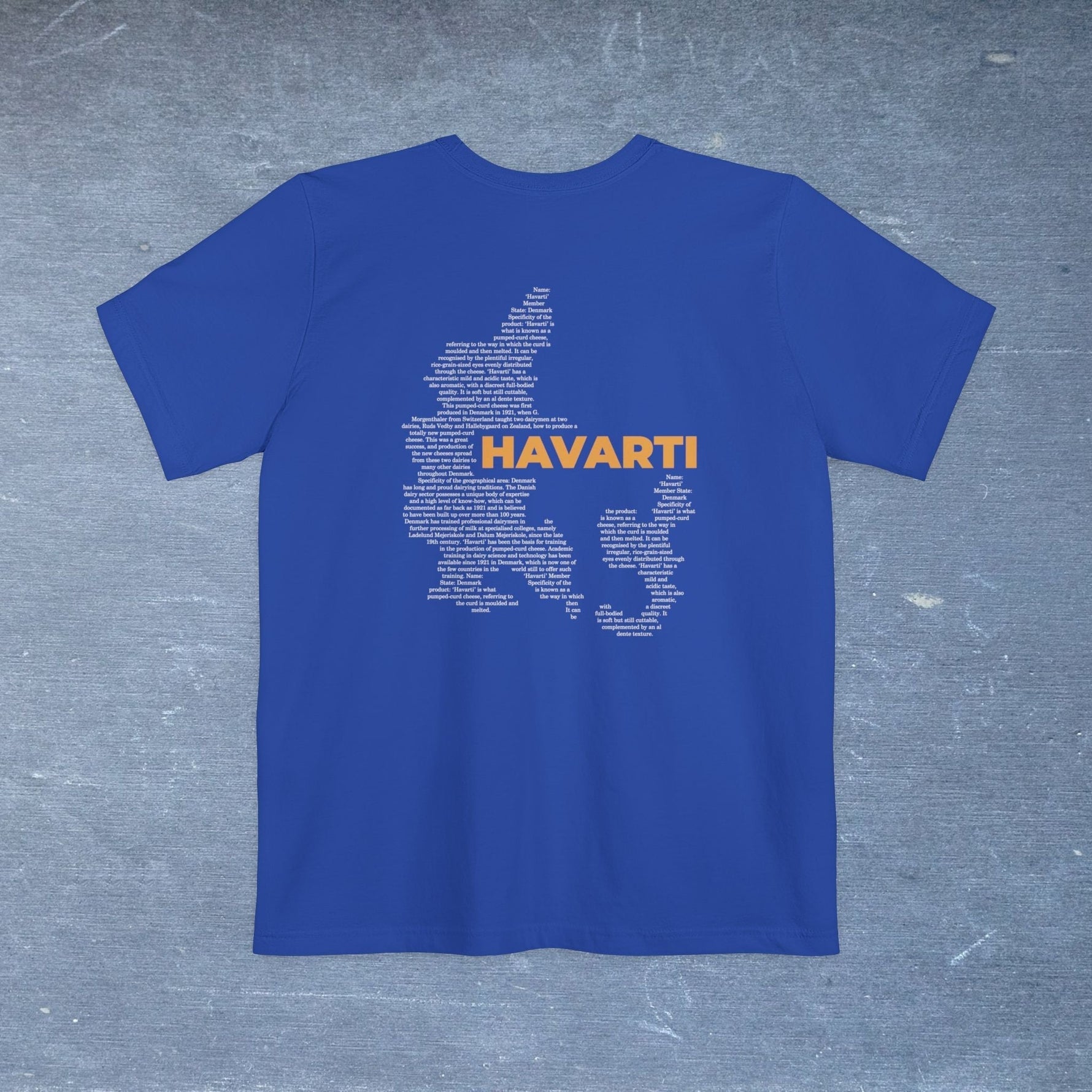 Havarti Cheese Map - Pocket T-shirt-T-Shirt-gift ideas for foodies-Knife Shift