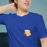 Havarti Cheese Map - Pocket T-shirt-T-Shirt-gift ideas for foodies-Knife Shift