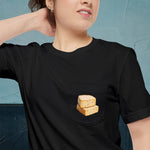 Havarti Cheese Map - Pocket T-shirt-T-Shirt-gift ideas for foodies-Knife Shift