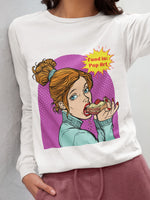 Have Your Cake! - Food Pop Art Long Sleeve Tee-Long-sleeve-gift ideas for foodies-Knife Shift