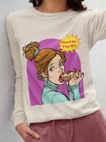 Have Your Cake! - Food Pop Art Long Sleeve Tee-Long-sleeve-gift ideas for foodies-Knife Shift