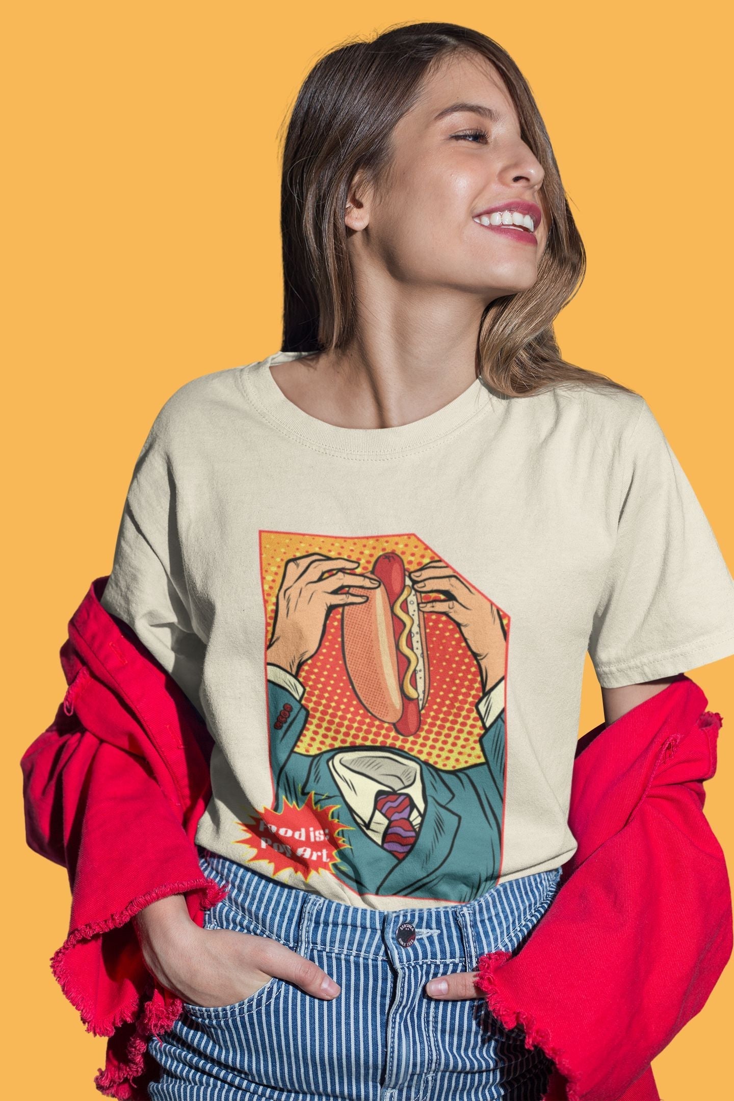 Hotdog Head Snatchers - Food Pop Art Unisex Tee-T-Shirt-gift ideas for foodies-Knife Shift