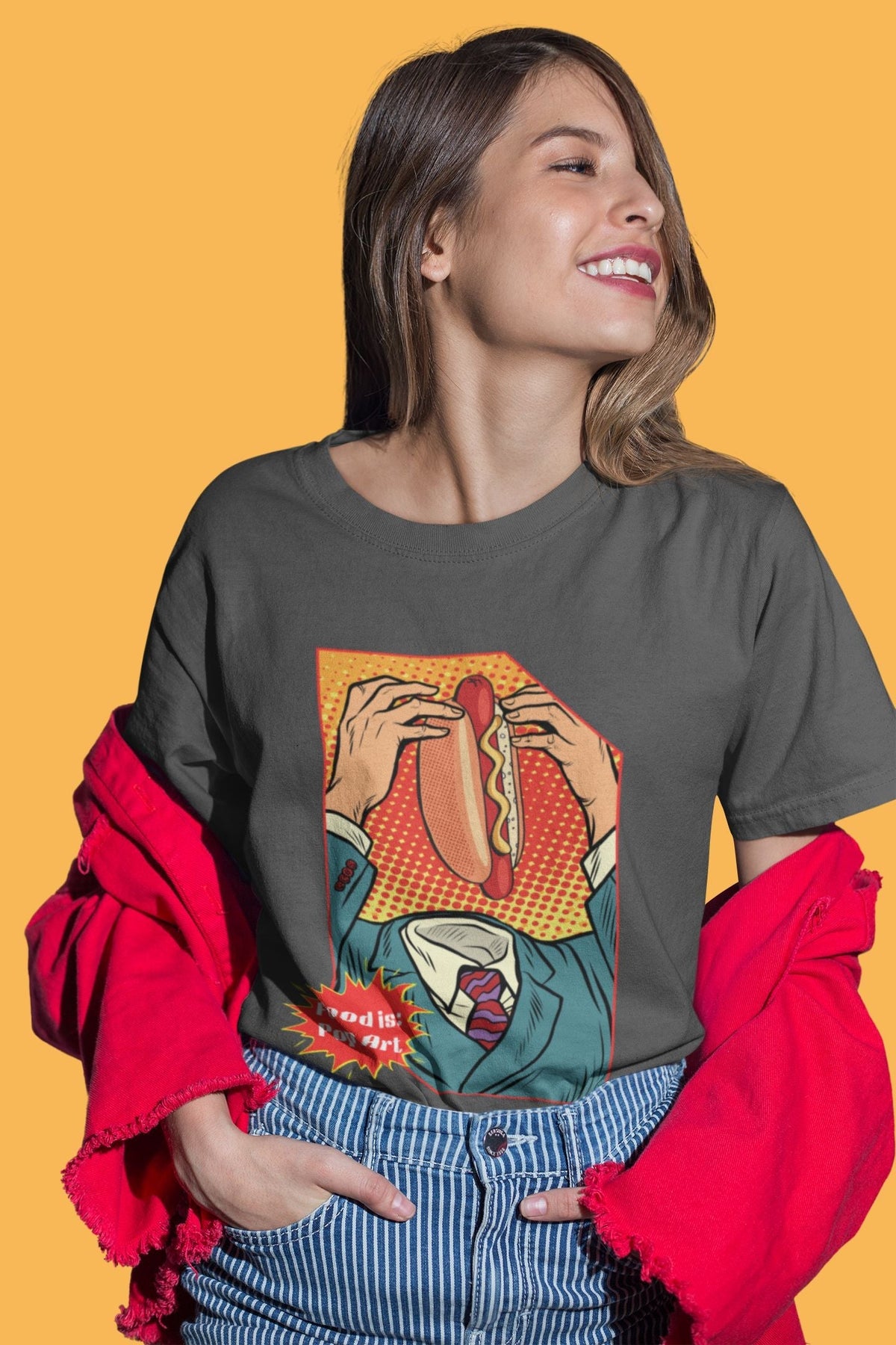 Hotdog Head Snatchers - Food Pop Art Unisex Tee-T-Shirt-gift ideas for foodies-Knife Shift