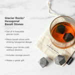 Glacier Rocks Basalt Hexagon Stone Set of 4 - Knife Shift