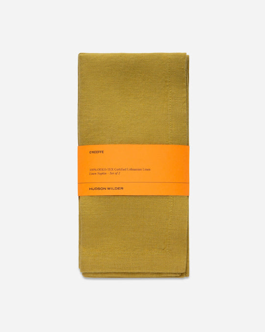 O'Keeffe Linen Napkin (Mustard Yellow) - Set of 2