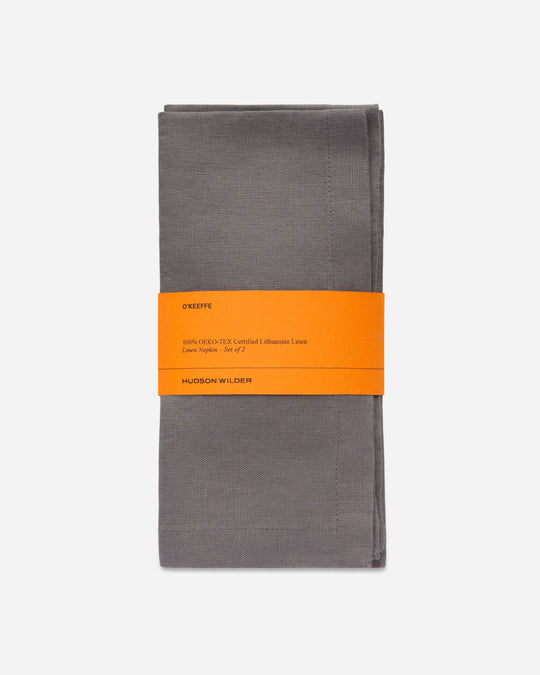 O'Keeffe Linen Napkin (Slate Gray) - Set of 2