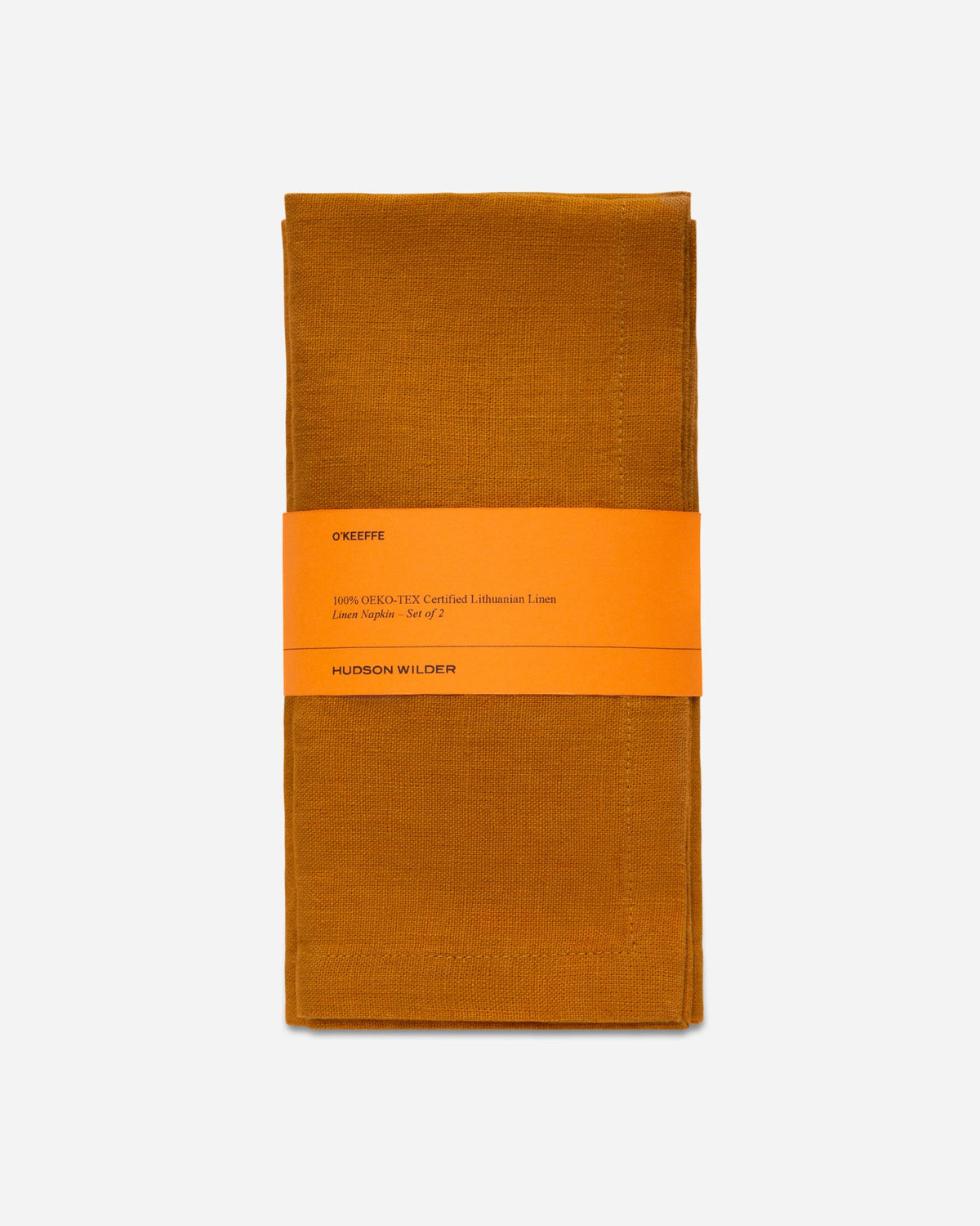 O'Keeffe Linen Napkin (Tumeric Orange) - Set of 2