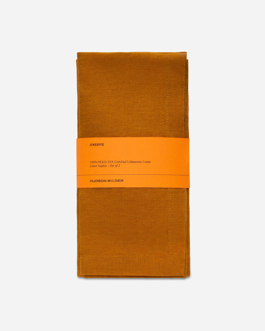 O'Keeffe Linen Napkin (Tumeric Orange) - Set of 2