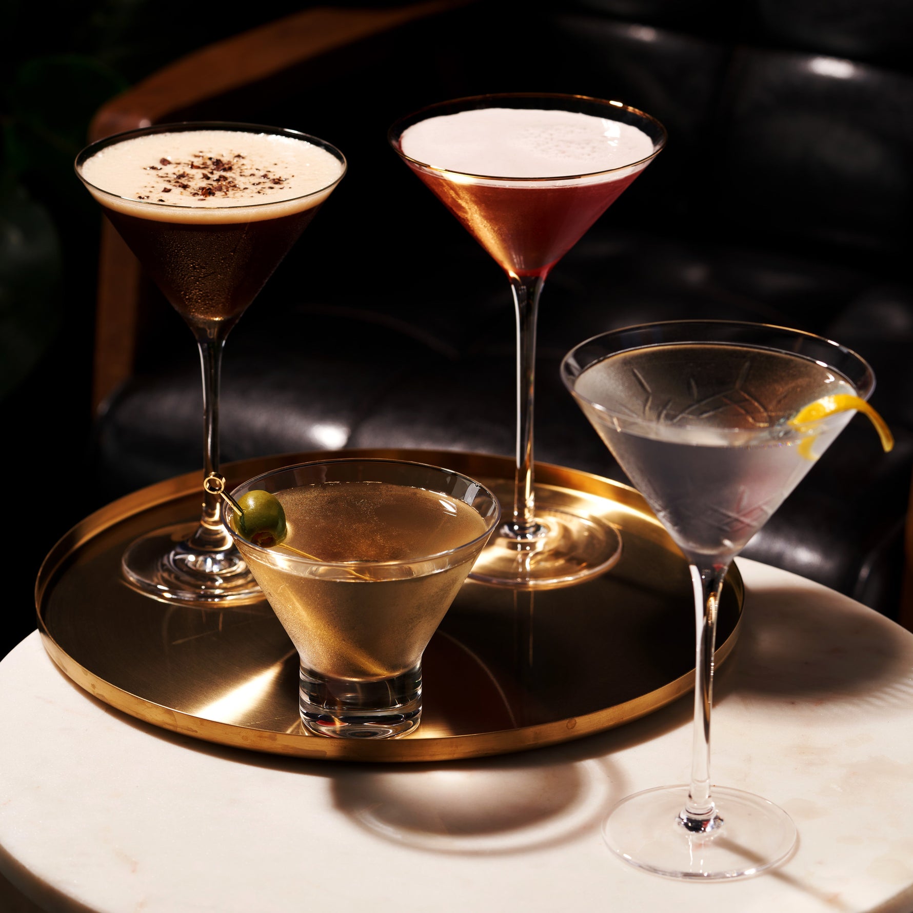 Admiral Crystal Martini Glasses - Knife Shift