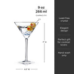 Admiral Crystal Martini Glasses - Knife Shift