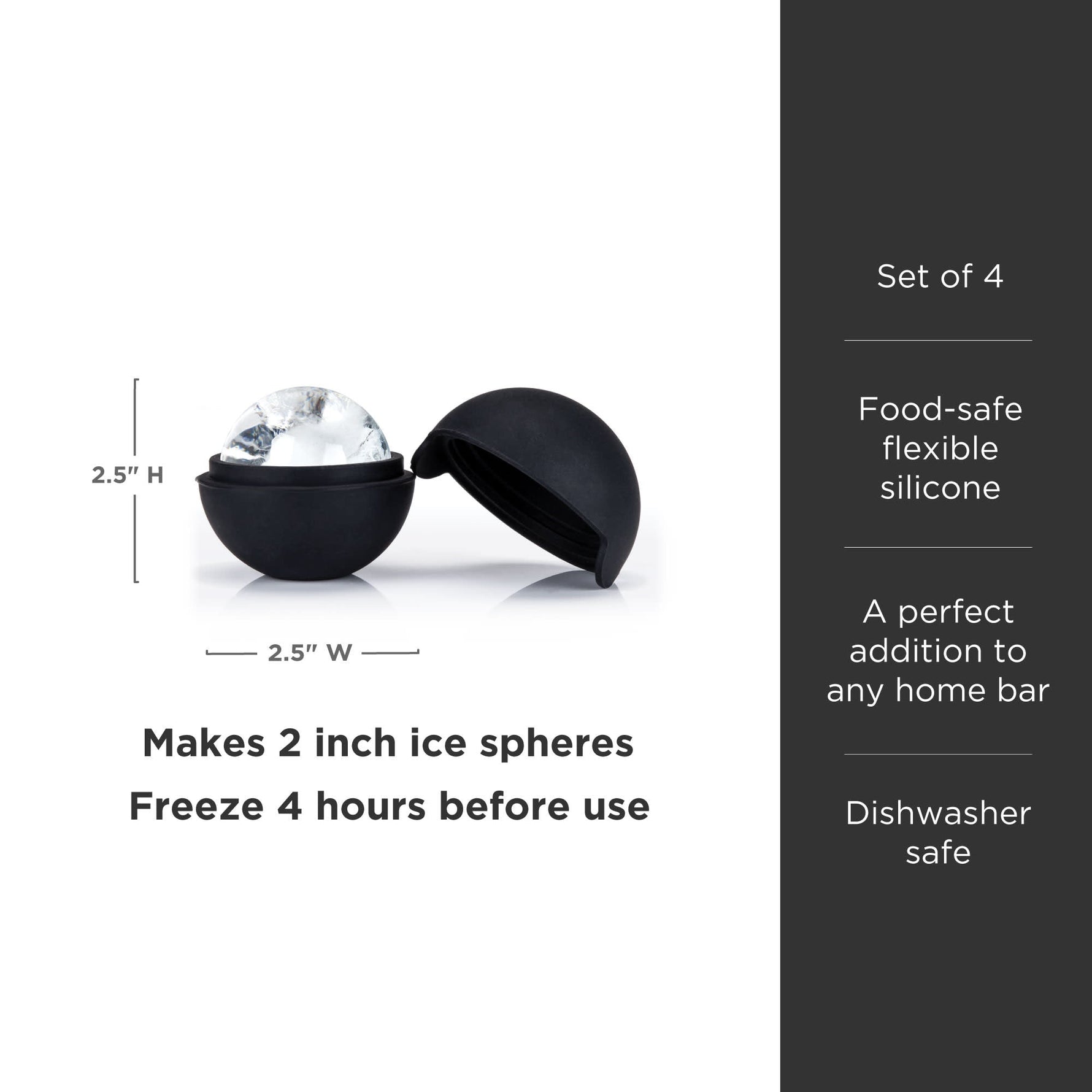 Glacier Ice Sphere Molds Set of 4 - Knife Shift