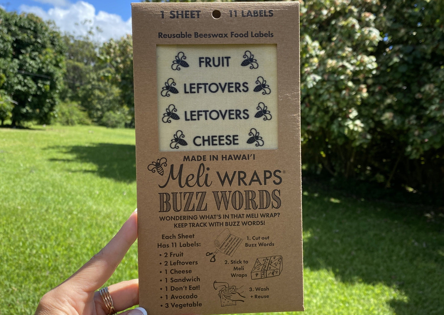 Buzz Words- Beeswax Wrap Food Labels - Knife Shift