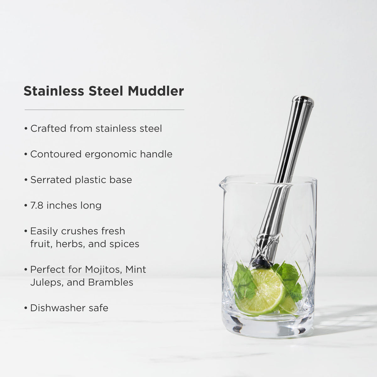 Stainless Steel Muddler - Knife Shift