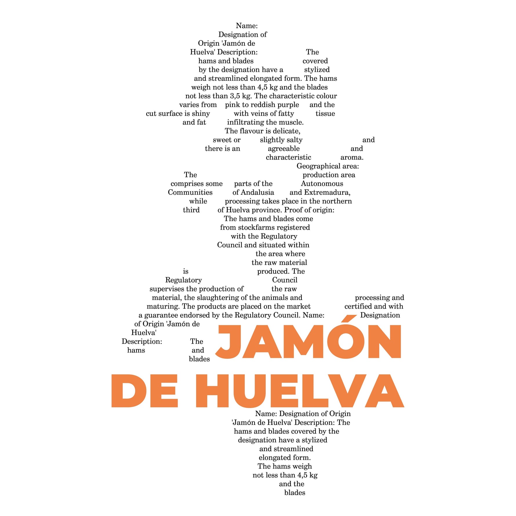 Jamón de Huelva Map - Pocket T-shirt-T-Shirt-gift ideas for foodies-Knife Shift