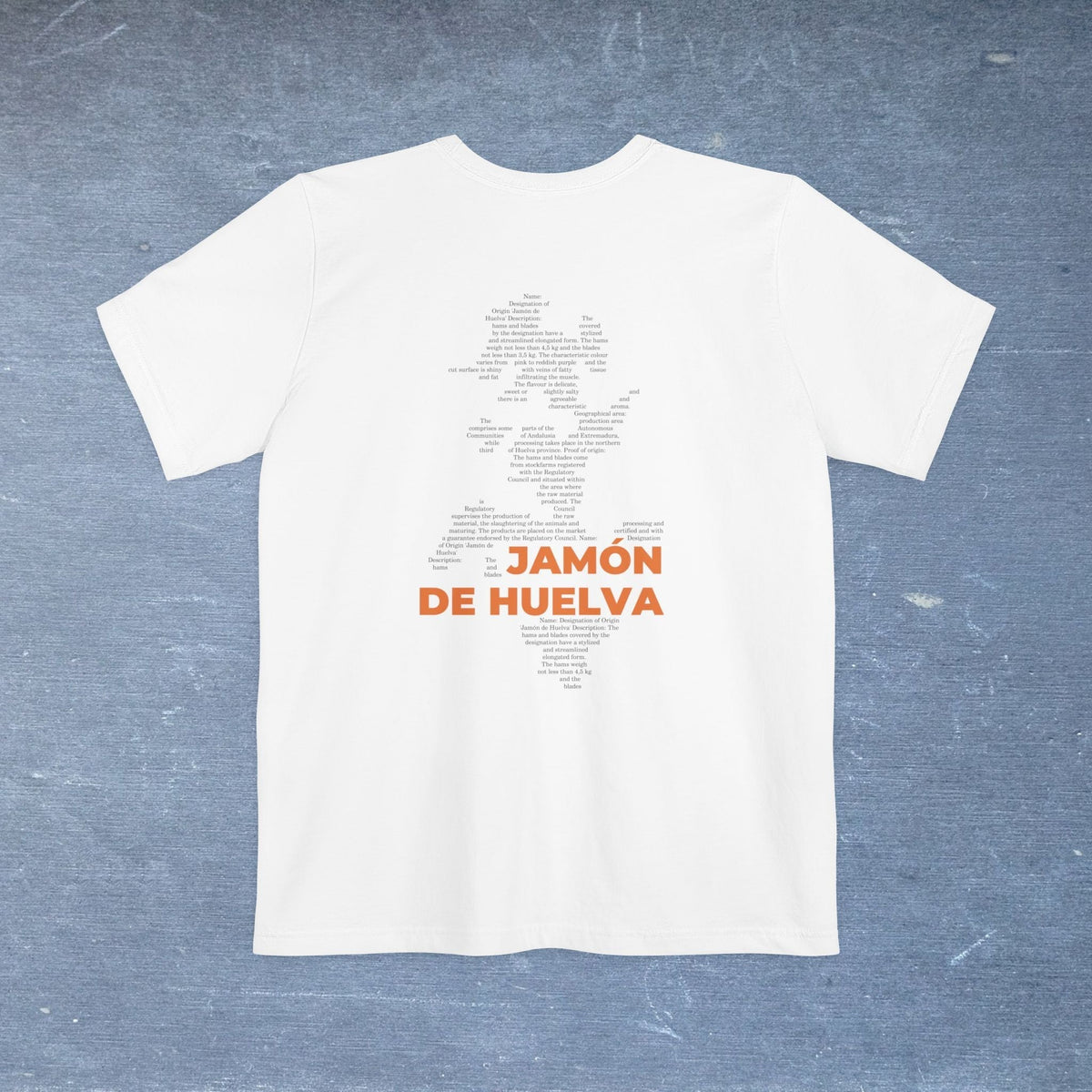 Jamón de Huelva Map - Pocket T-shirt-T-Shirt-gift ideas for foodies-Knife Shift