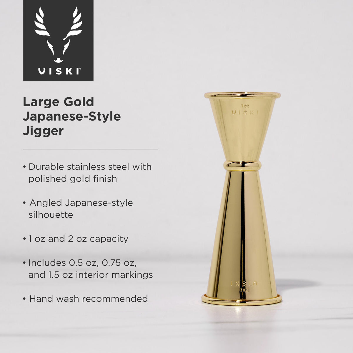 Belmont Large Japanese-Style Jigger - Knife Shift