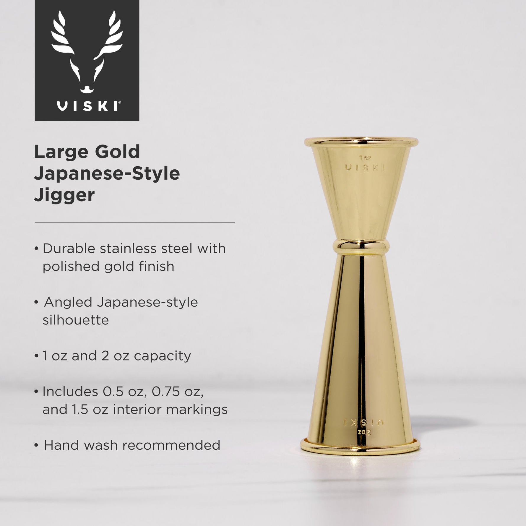 Belmont Large Japanese-Style Jigger - Knife Shift