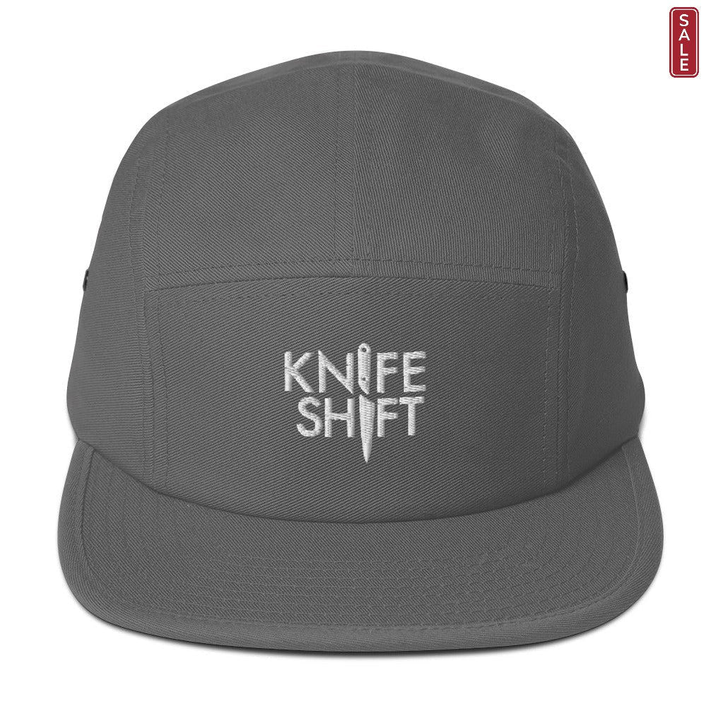 Knife Shift Logo - Embroidered Five Panel Cap-Embroidered Hats-gift ideas for foodies-Knife Shift