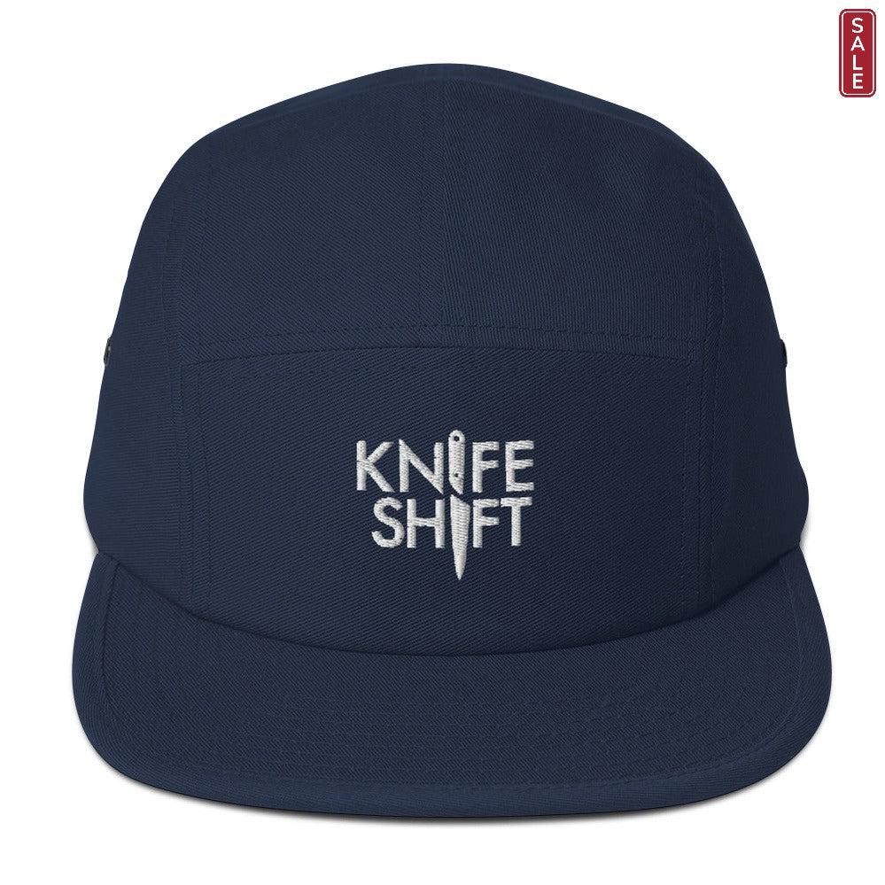 Knife Shift Logo - Embroidered Five Panel Cap-Embroidered Hats-gift ideas for foodies-Knife Shift