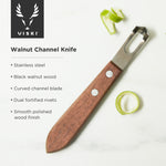 Professional Channel Knife with Walnut Wood Handle - Knife Shift