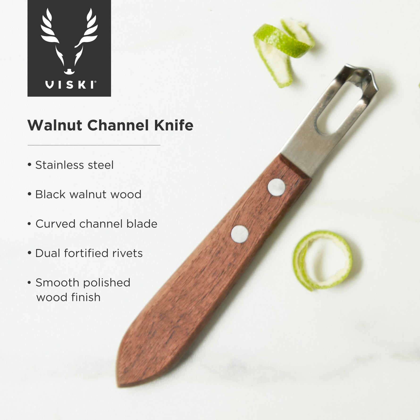 Professional Channel Knife with Walnut Wood Handle - Knife Shift