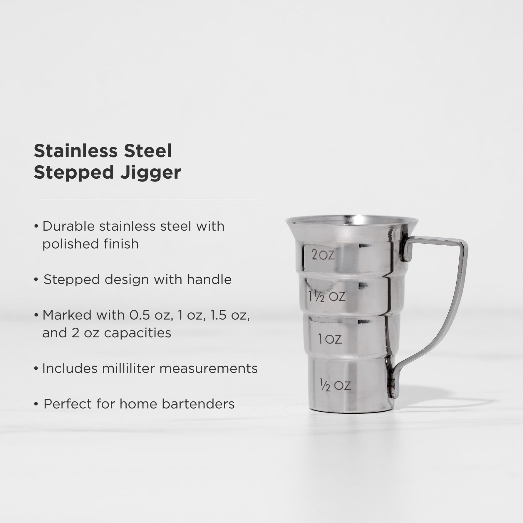 Stainless Steel Stepped Jigger - Knife Shift
