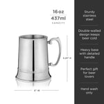 Stainless Steel Beer Stein - Knife Shift