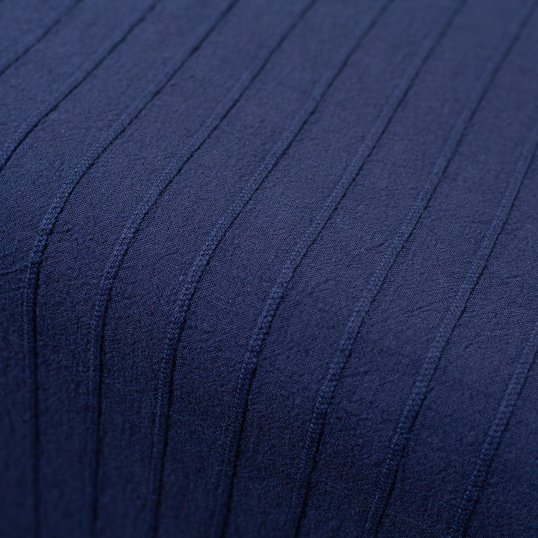 Washed Linen-Cotton Runner- Navy - Knife Shift